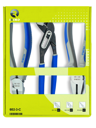 602-3-c Tangide kmpl 3 osa näpits-, kullinokk ja lõiketangid 160/180/250mm Irimo