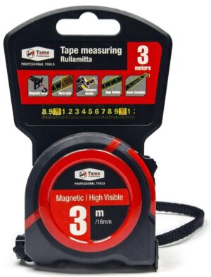 6420613767727_1 Mõõdulint Tamoline, 3m x 16mm, magnetiga