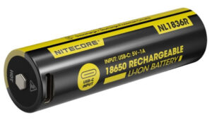 6952506495993_1 Nitecore NL1836R laetav 18650 Li-ion aku – 3600 mAh, USB-C laadimine, 6A, nikkelkattega teras