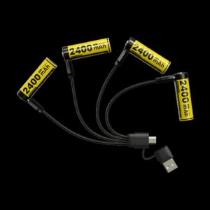 6952506497058 Nitecore NH2400 2400 mAh USB-C laetavad AA akud (4 tk komplektis+laadimisjuhe))