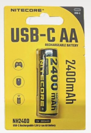 6952506497393 Nitecore NH2400 2400 mAh USB-C laetav AA aku (1 tk)
