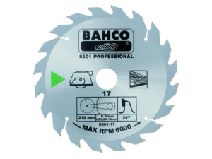 7311518004743 Saeketas Bahco 125x20mm 16H 17°, (16/13/12,7mm adapterid), puidule