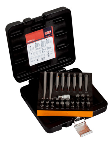 7314150189885 Otsakute kmpl 32 osa XZN, Torx, Hex, 30mm, 75mm ja 115mm adapteriga 10mm saba, kohvris