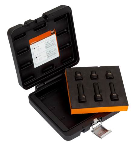 7314150205752 Löökpadrunvõtmete komplekt BBR201 XZN M14-M18 lühikesed ja pikad 1/2" 6 osa. Pidurisüsteemi hoolduseks