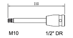 7314150209798_1 Spetsiaalpadrun XZN M10 x 110mm, 1/2" kinnitus