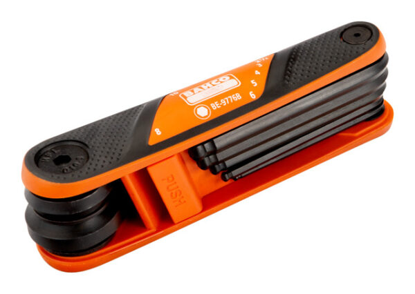 7314150216352 Bahco L-key Offset HEX ball key folder, 7 pcs set