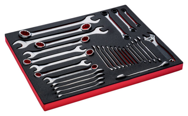 7314150227778 Mutrivõtmete komplekt Bahco 30 osa, 3/3 vahtaluses