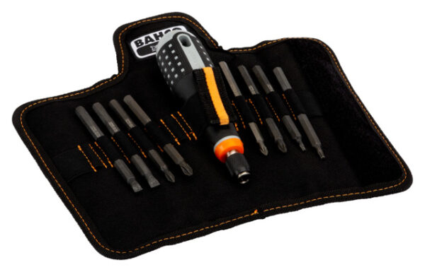 7314150244669 Kruvikeeraja vahetatavate otsakutega 8 tk PH1/2, PZ1/2, SL5,5/6,5, T10/T15 Ergo