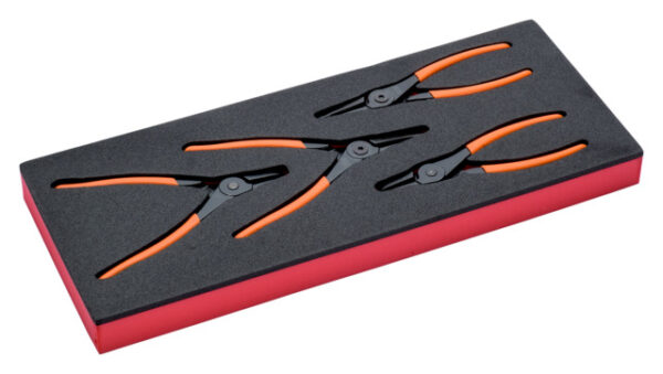 7314150285730 Lukustusrõnga tangide kmpl, 4 osa 1/3 vahtaluses