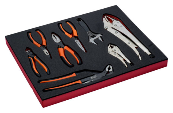 7314150286195 Tangid, näpitsad, kullinokad, tellitav võti ja lukustustangide kmpl 8 osa Fit&Go 2/3 vahtaluses