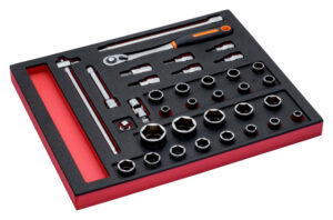 7314150286324 1/2" padrunvõtmete ja tarvikute kmpl 35 osa Fit&Go 2/3 vahtaluses