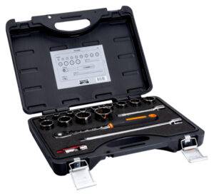 7314150319008 Padrunvõtmete 7800DZ kmpl tollmõõdus 3/8"-1.1/4" 17 osa 1/2" metallist kohvris