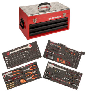 7314150336050_1 Tööriistade kmpl lennunduse MRO tööriistadega vahtaluses 124 osa metallist kohvris 3 sahtliga 300x257x523mm, tollmõõdus 1/4"