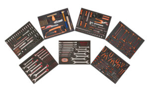 7314150336623 MRO tööriistade kmpl 2-värvilistes vahtalustes 256 tööriista 6 sahtlisisu