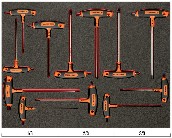 7314150339068 T-käepidemega kruvikeerajate kmpl 12 osa Fit&Go 3/3 vahtalusel (TORX+HEX)