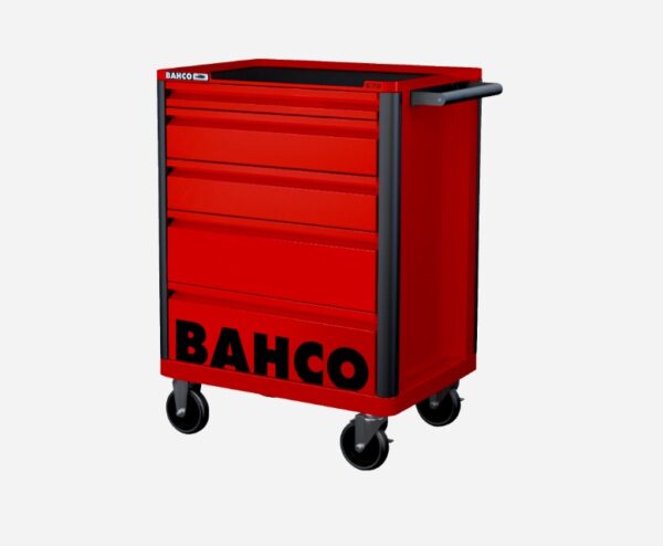7314150349562_1 Bahco E72 Tööriistakäru 5 Sahtliga, Punane