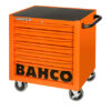 7314150360444_1 Ratastel madal tööriistakäru 7 sahtlit, oranž