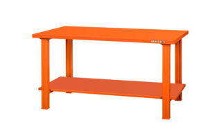 7314150407637 Metallist tugev ja vastupidav töölaud koos alumise tasapinnaga 1800mm oranž