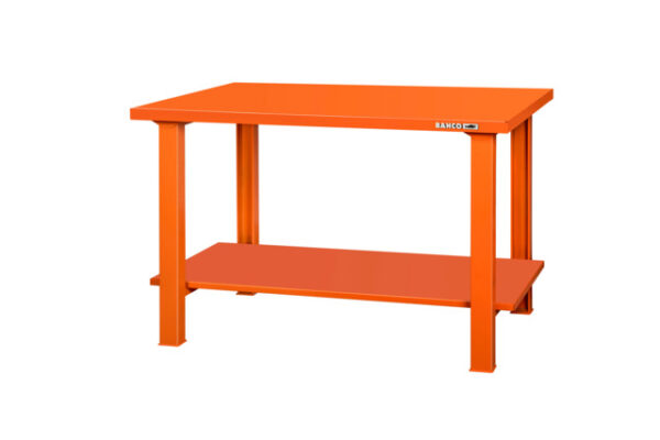 7314150407651_1 Metallist tugev ja vastupidav töölaud koos alumise tasapinnaga 1500mm oranž