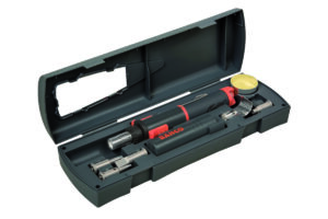 7314150416431_1 Gaasi-jootekolbi kmpl, 4 erinevat otsikut 580-1300°C 25-125W