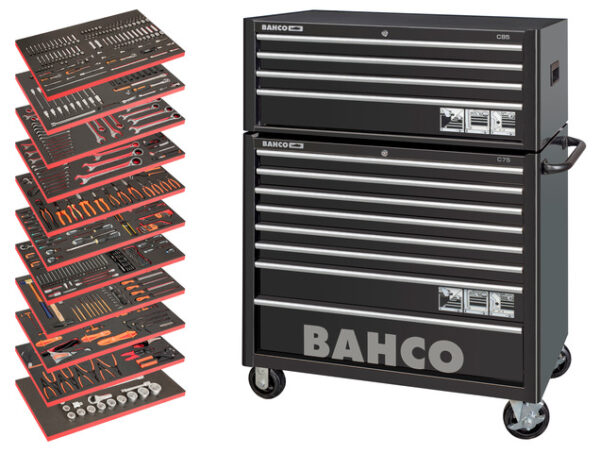 7314150437405 Tööriistakäru C75, 8 sahtliga + C85 4 sahtliga pealmine osa, 755 tööriista - MONSTER