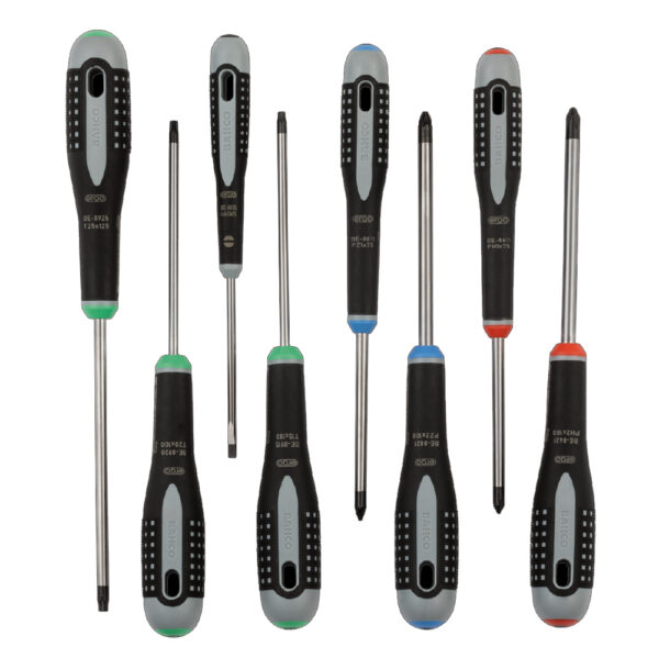 7314150440412 Kruvikeerajate komplekt ERGO™ 8 osa - PH1/2; PZ1/2; SL3,5,T15/20/25