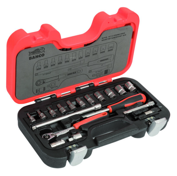 7314150444137 Padrunite kmpl 1/4" 4-13mm padrunvõtmed, SLIM narre + pikad ja lühikesed otsakud. 65 osa