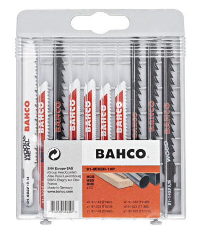 7314150449491 Tikksaeterade kmpl 10tk, T-sabaga, metallile, puidule ja plastikule