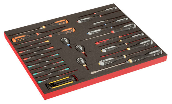 7314150455935 Bahco Fit&Go 3/3 Foam Laser Marked Inlay ERGO Screwdrivers, Precision Screwdrivers & L-Keys - 37 pcs