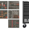 7314150516629_1 Ratastel tööriistakäru E72 950x782x510mm 7 sahtliga ja 428 tööriistaga, must