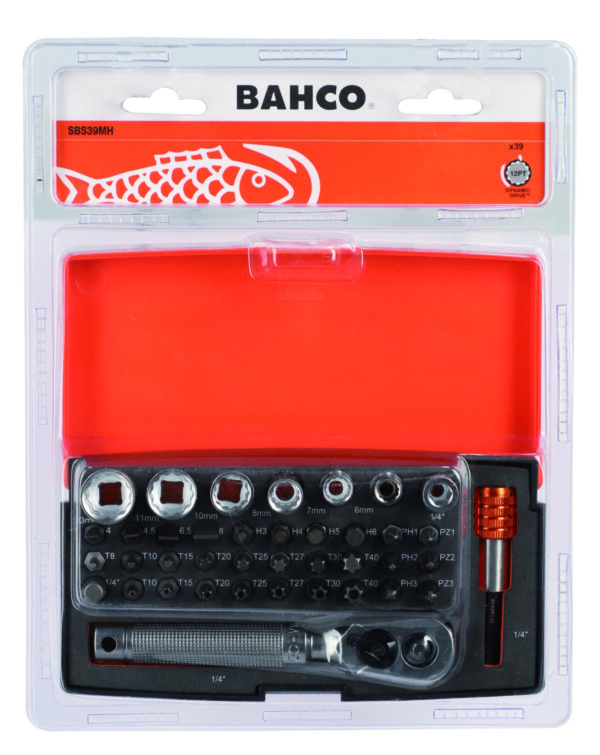 7314150557615_1 Padrunite 6-13mm ja otsakute PH,HEX,TORX kmpl. 1/4" 39 osa jaepakend