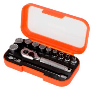 7314153024626_1 Bahco otsakukomplekt Bi-Hex 4-14mm – 13 osa, 1/4"