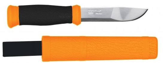7391846013044 Morakniv Mora 2000 Välinuga – Erkoranž Käepide, 2.5 mm Roostevaba Tera, Tupp