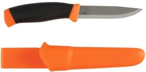 7391846014096_1 Morakniv Companion Välinuga – Oranž Käepide, 2.5 mm Roostevaba Tera, Tupp, blister