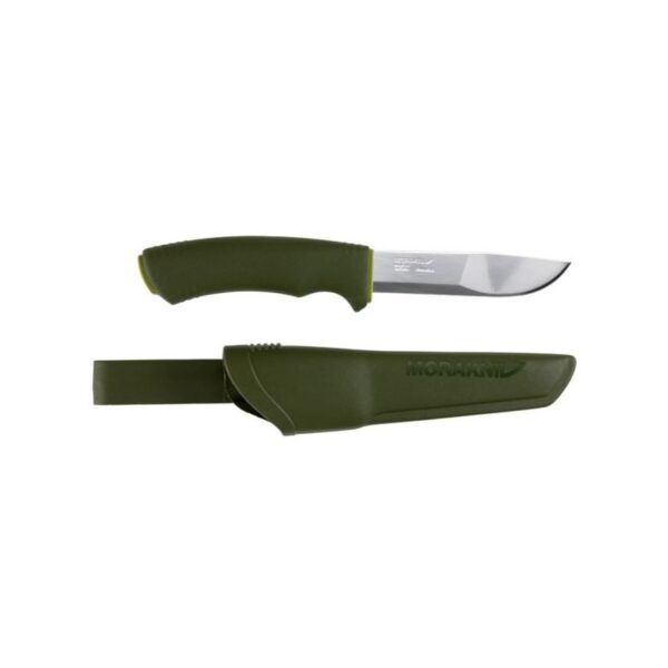 7391846016236 Morakniv Bushcraft Forest nuga – 2.5 mm roostevabast terasest tera, roheline käepide
