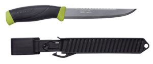 7391846025467_1 Morakniv Companion kalasoomustaja – 150 mm roostevaba teras tera, sakiline selg, laimiroheline
