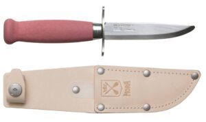 7391846026112_1 Morakniv Scout 39 Safe välinuga – 2.0 mm ümara otsaga roostevaba teras tera, kasest käepide, pohlatoon