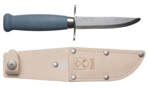 7391846026136_1 Morakniv Scout 39 Safe välinuga – 2.0 mm ümara otsaga roostevaba teras tera, kasest käepide, mustikasinine