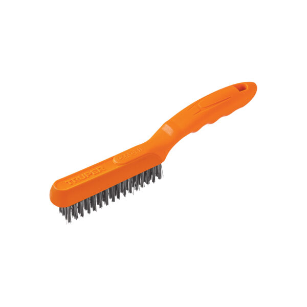 7506240621157 Traathari roostevaba, plastik käepidemega 28cm, 4x16 rida, traat 0.35mm Truper®