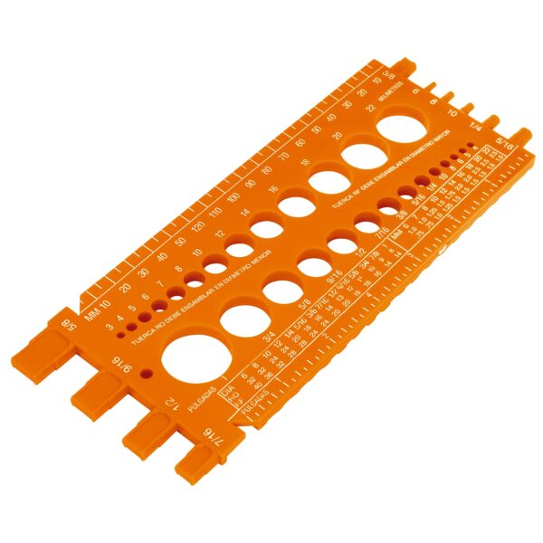 7506240639183_1 Poltide ja mutrite mõõteplaat 225mm (diam, pikkus, keermesamm) Truper®