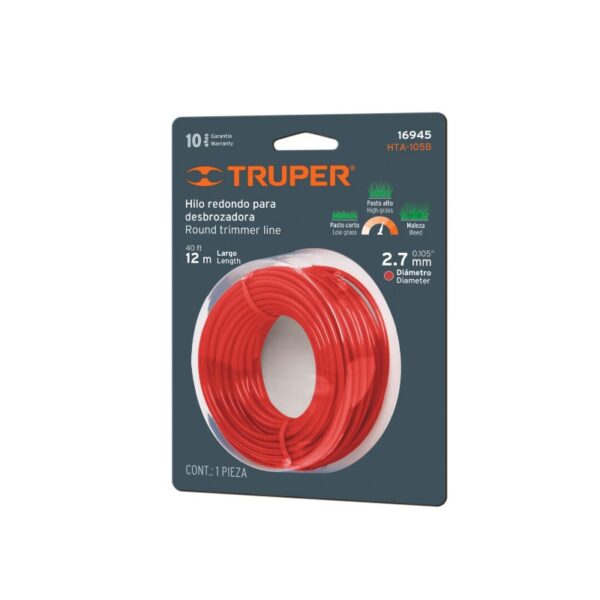 7506240647898 Truper ümar trimmeri jõhv 2.7mm/12m