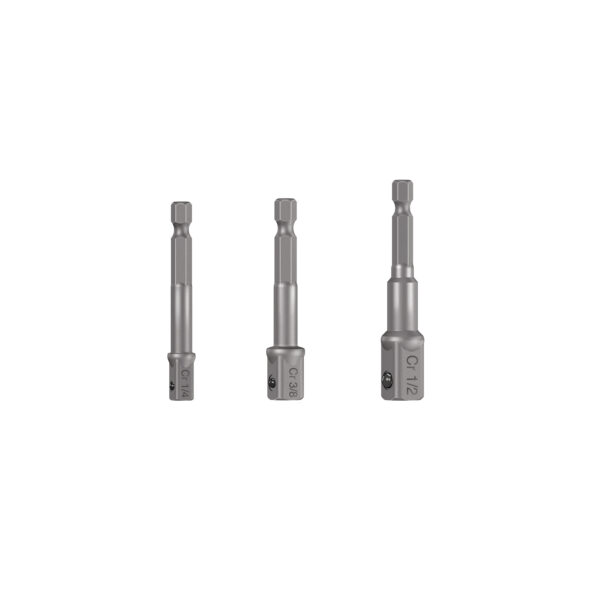 7506240658085_1 1/4" kuuskant adapterite kmpl 3tk (1/4" - 3/8" - 1/2") Truper®
