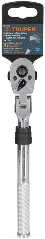 7506240670872 Teleskoop käepidemega ja pööratava peaga narre 3/8", 250-350mm Truper®