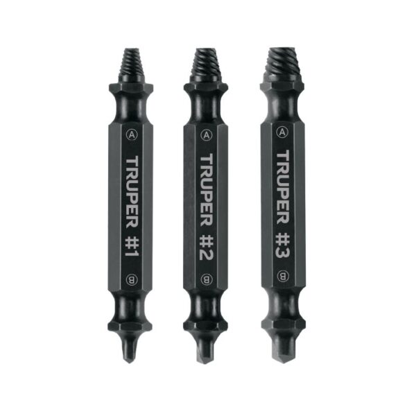 7506610206007_1 Murdunud kruvide ja poltide väljakeeramise komplekt, 3tk Truper®
