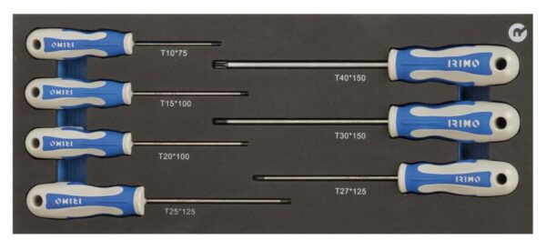 8414909243475 TORX kruvikeerajate kmpl 7 osa T10-T40 1/3 vahtaluses Irimo