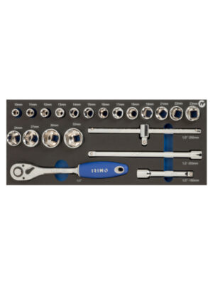 8414909243574 1/2" padrunvõtmete kmpl 21 osa 1/3 vahtaluses Irimo