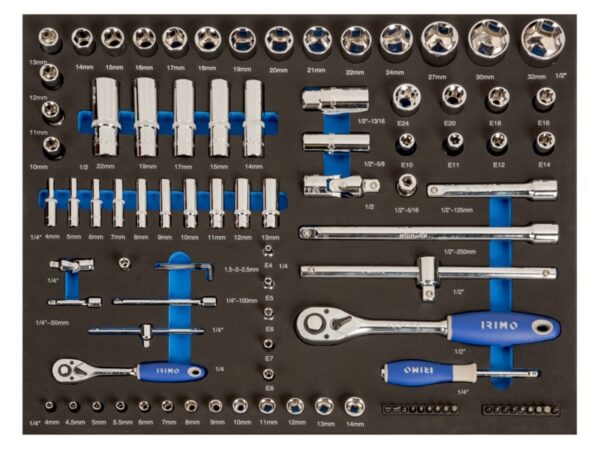 8414909243680 1/4" ja 1/2" padrunvõtmete kmpl 94 osa 3/3 vahtaluses Irimo