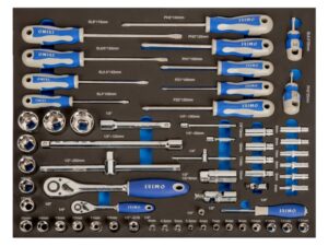 8414909243710 1/4" ja 1/2" padrunvõtmete ja kruvikeerajate kmpl 60 osa 3/3 vahtaluses Irimo