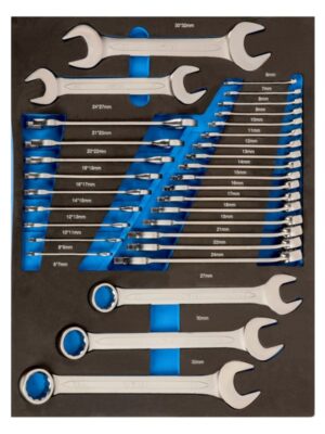 8414909243734 Mutrivõtmete (lehtsilmus+kahepoolsete) kmpl 31 osa 3/3 vahtaluses Irimo