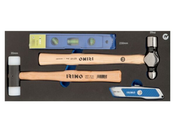 8414909243758 Tööriistade kmpl (lood, haamrid, nuga) 4 osa 1/3 vahtaluses Irimo